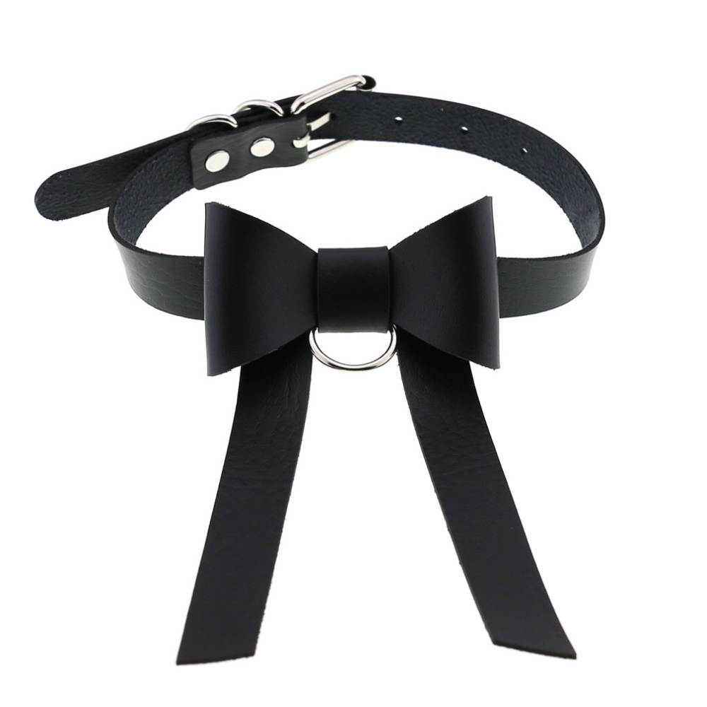 Bullet 69 - Bowknot Choker - Zwart/Zwart